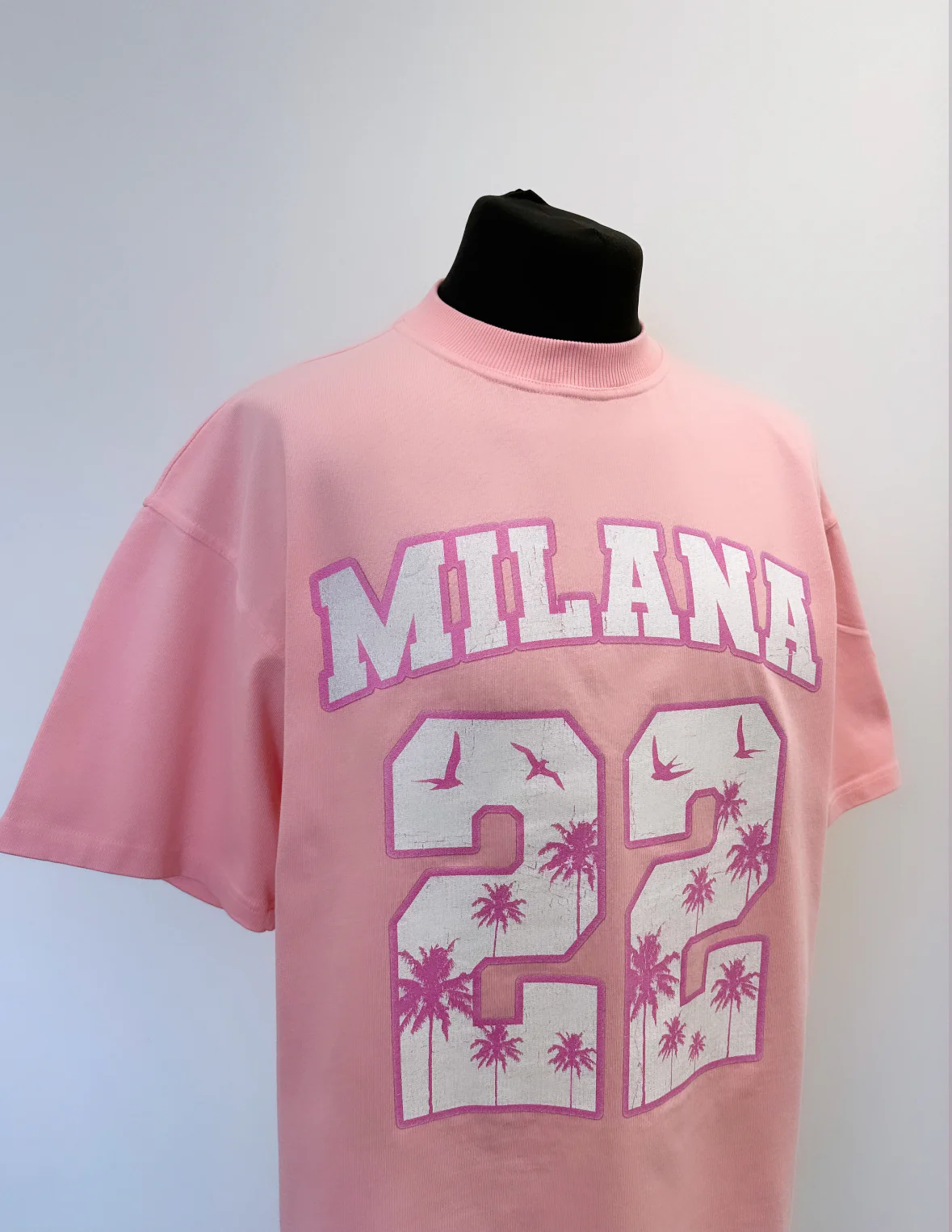 Baby Pink 22 Palm Heavyweight T-shirt. - Image 4