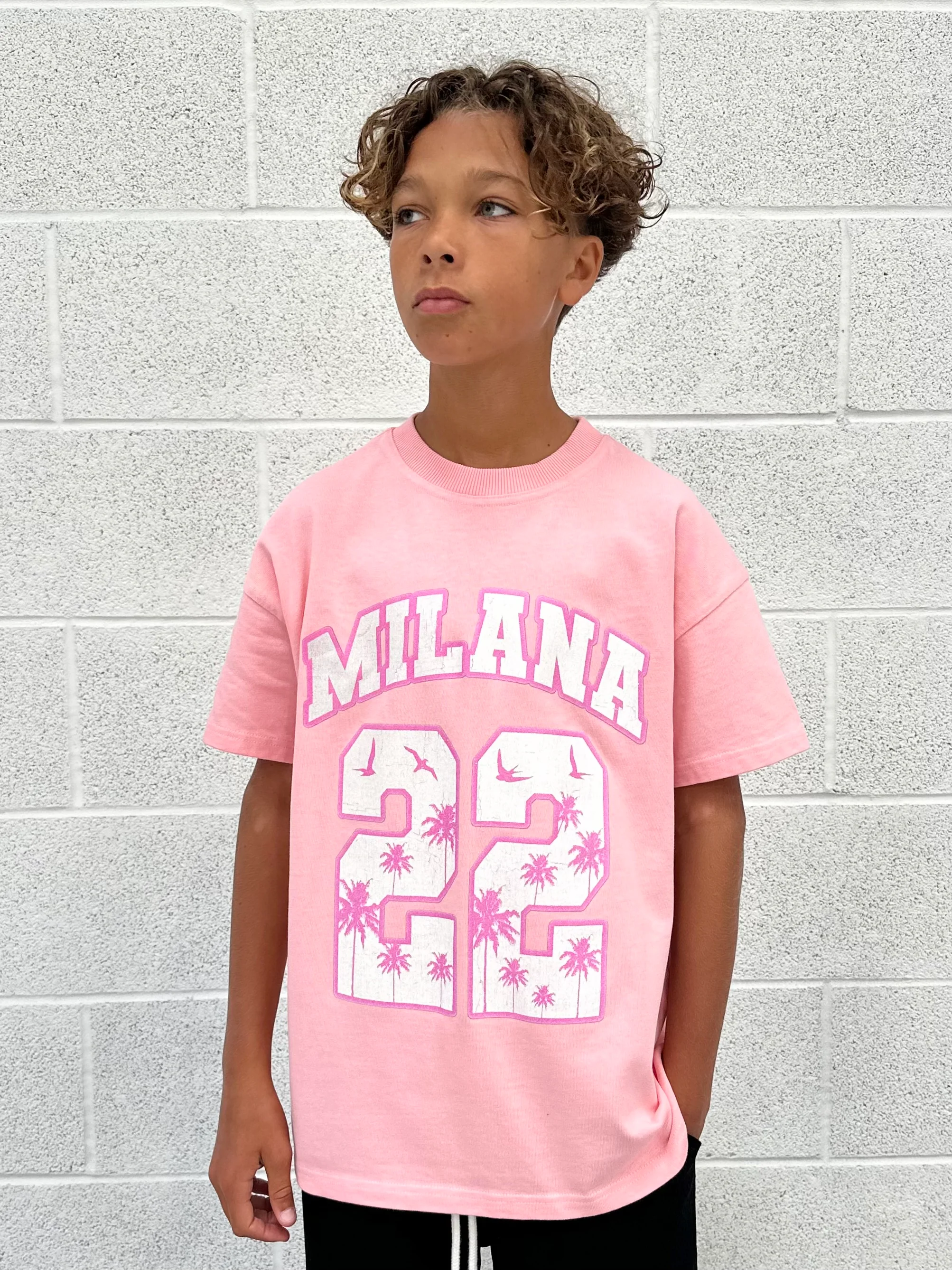 Baby Pink 22 Palm Kids T-shirt.