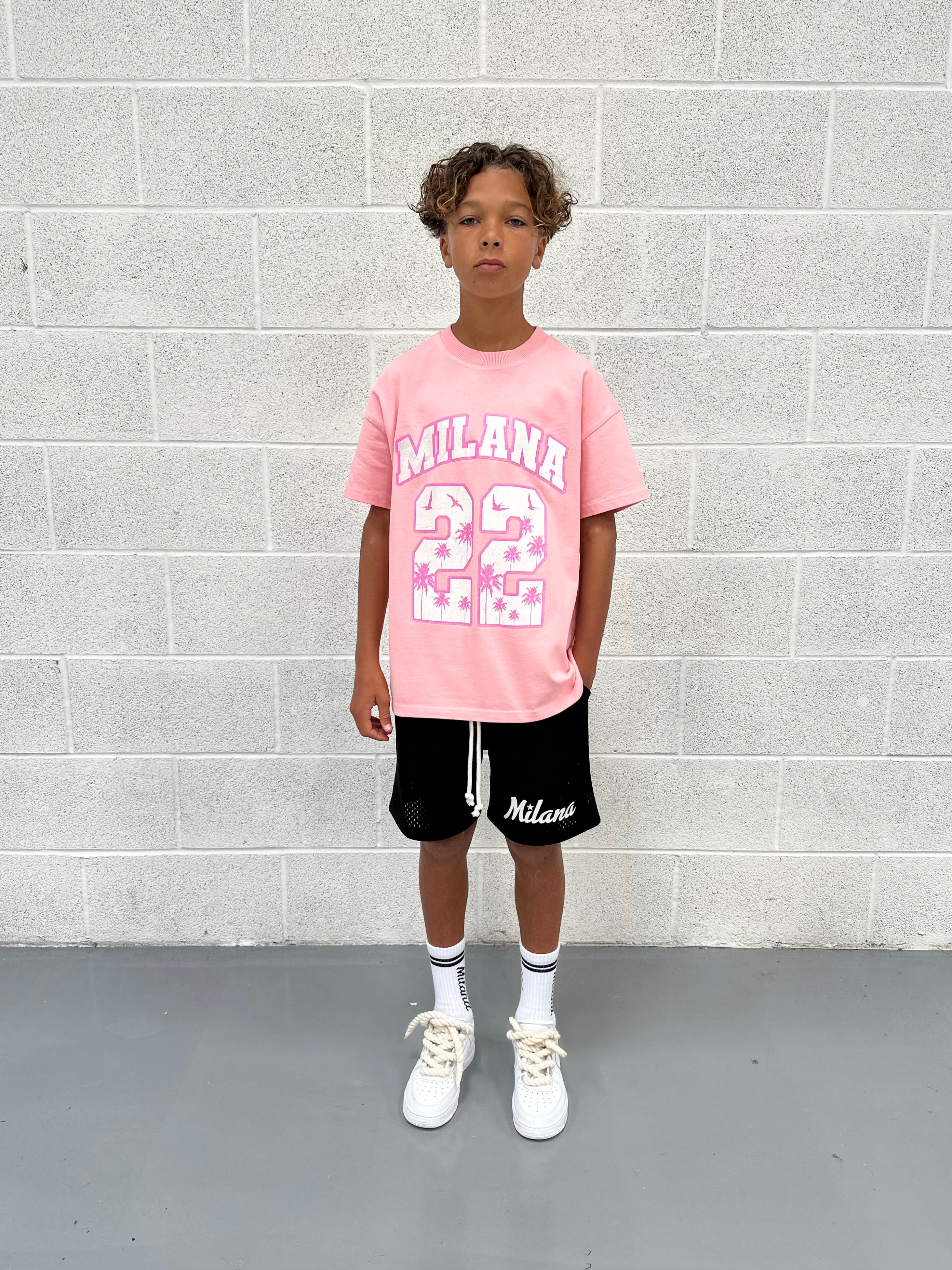 Baby Pink 22 Palm Kids T-shirt. - Image 2