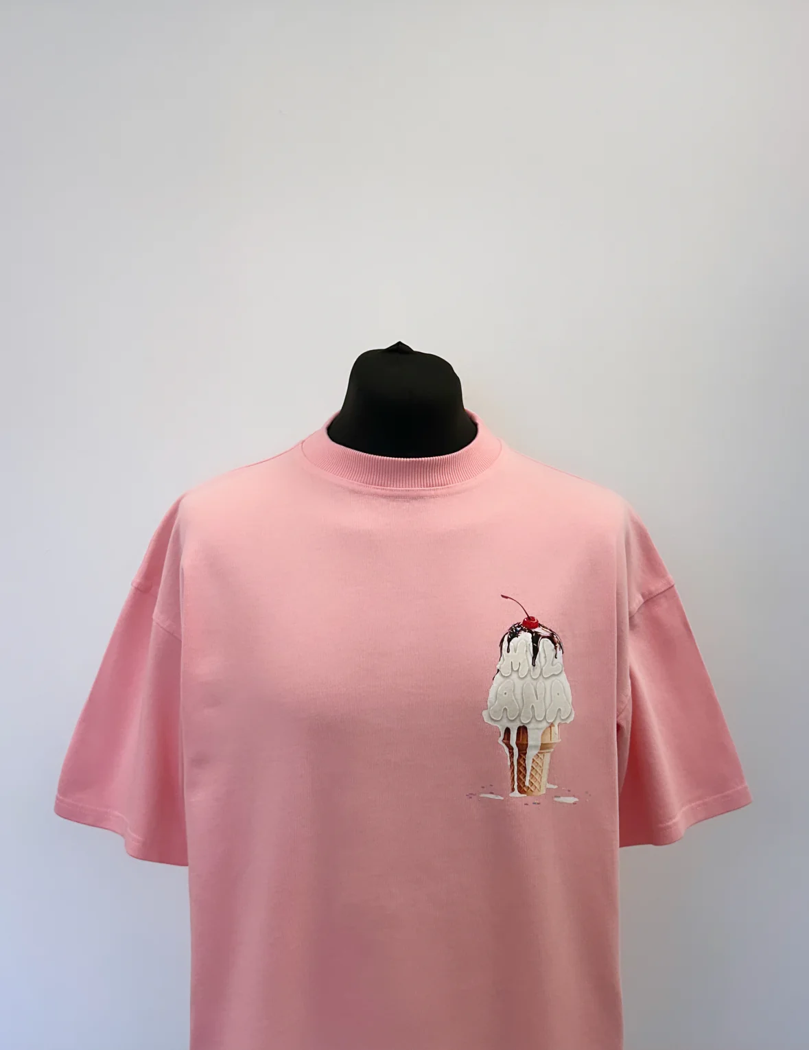 Baby Pink Heavyweight Ice Cream T-shirt. - Image 3