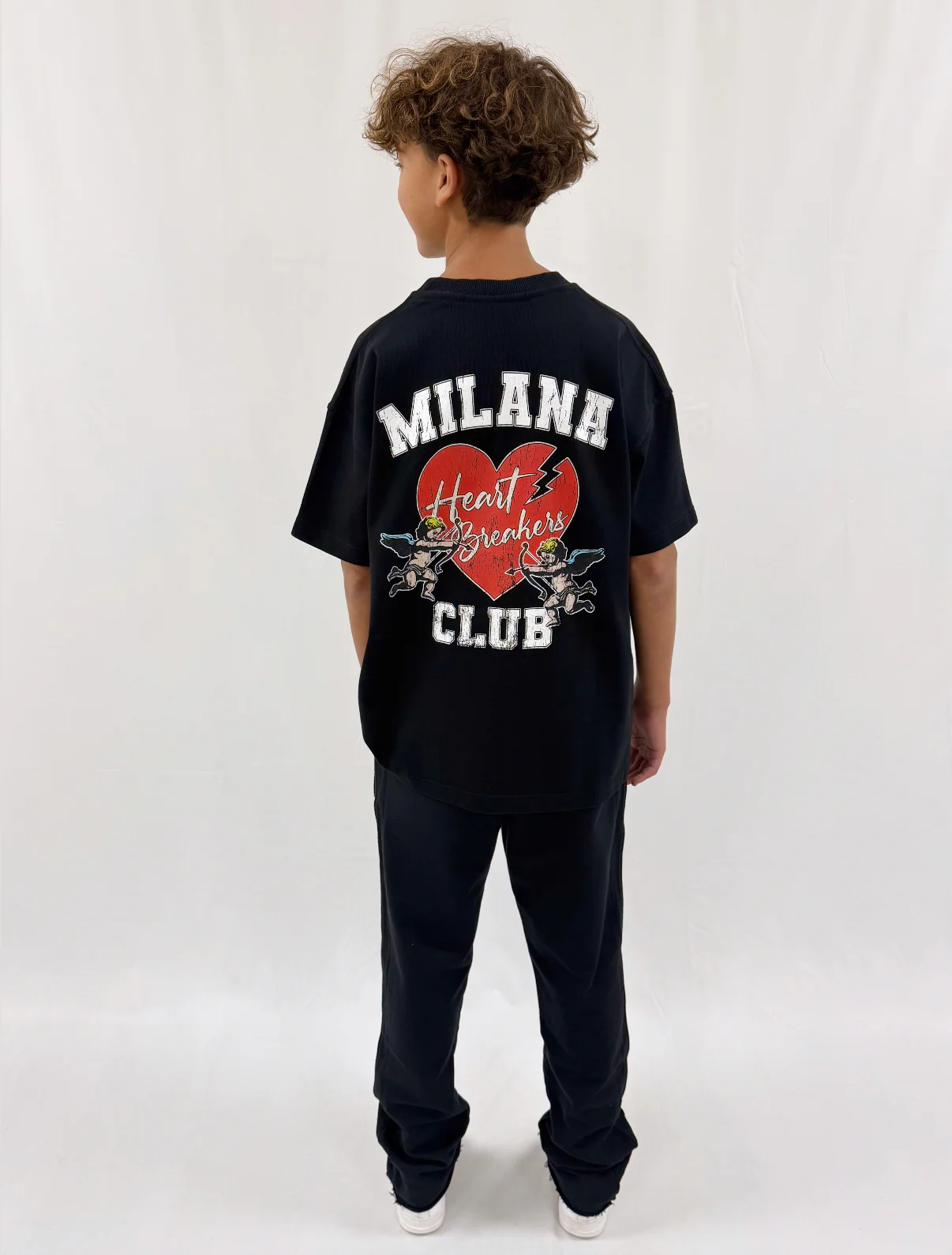 Black Heart Breakers Club Kids Heavyweight T-shirt. - Image 4