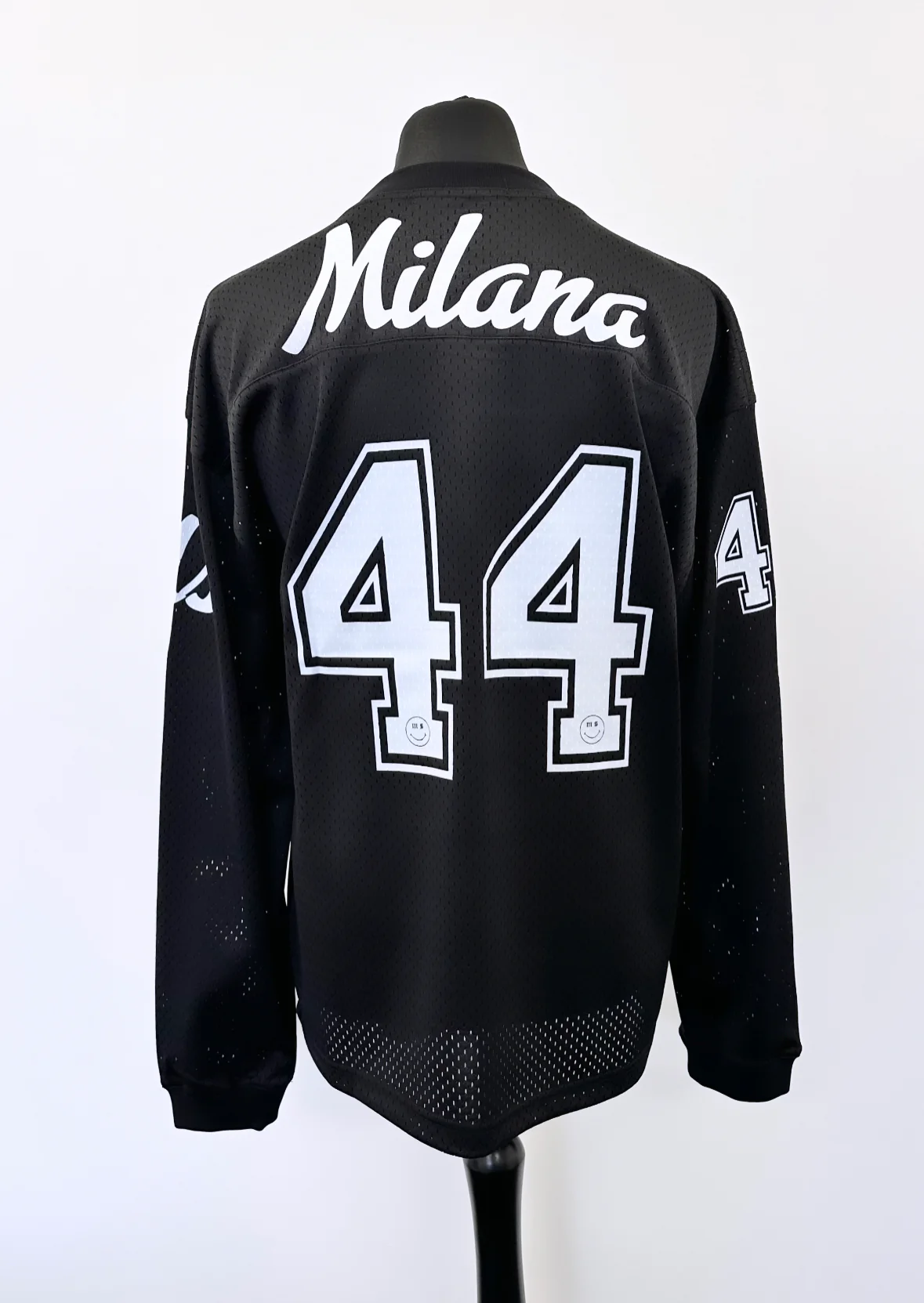 Black Mesh Long Sleeve Jersey. - Image 3