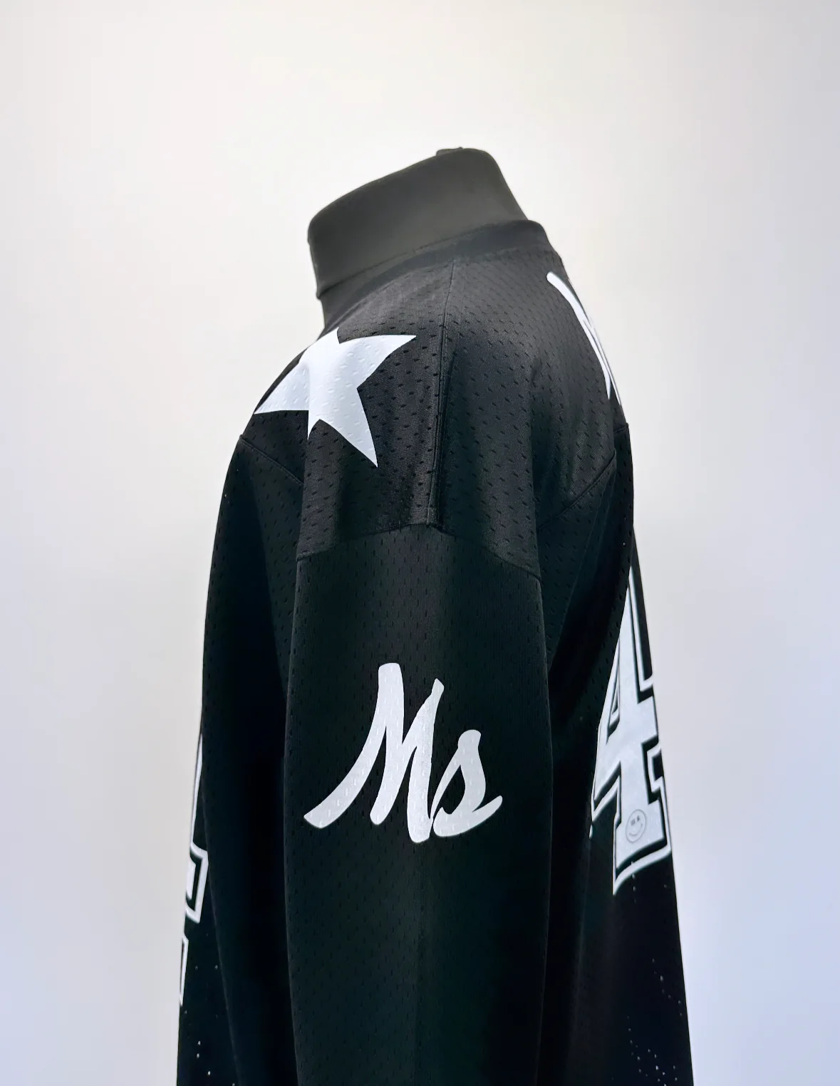 Black Mesh Long Sleeve Jersey. - Image 4