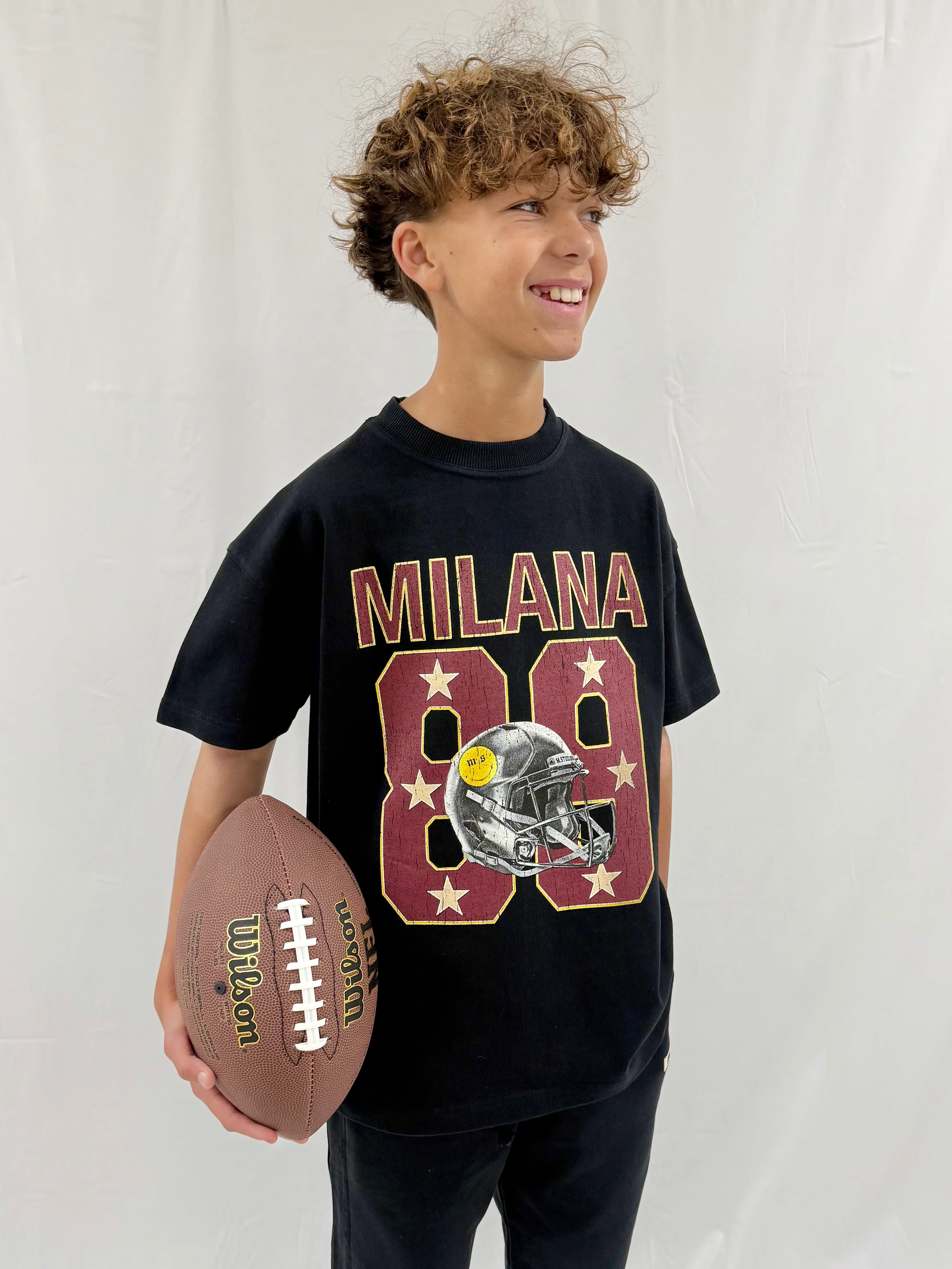 Black Super Bowl 89 Heavyweight Kids T-shirt. - Image 2
