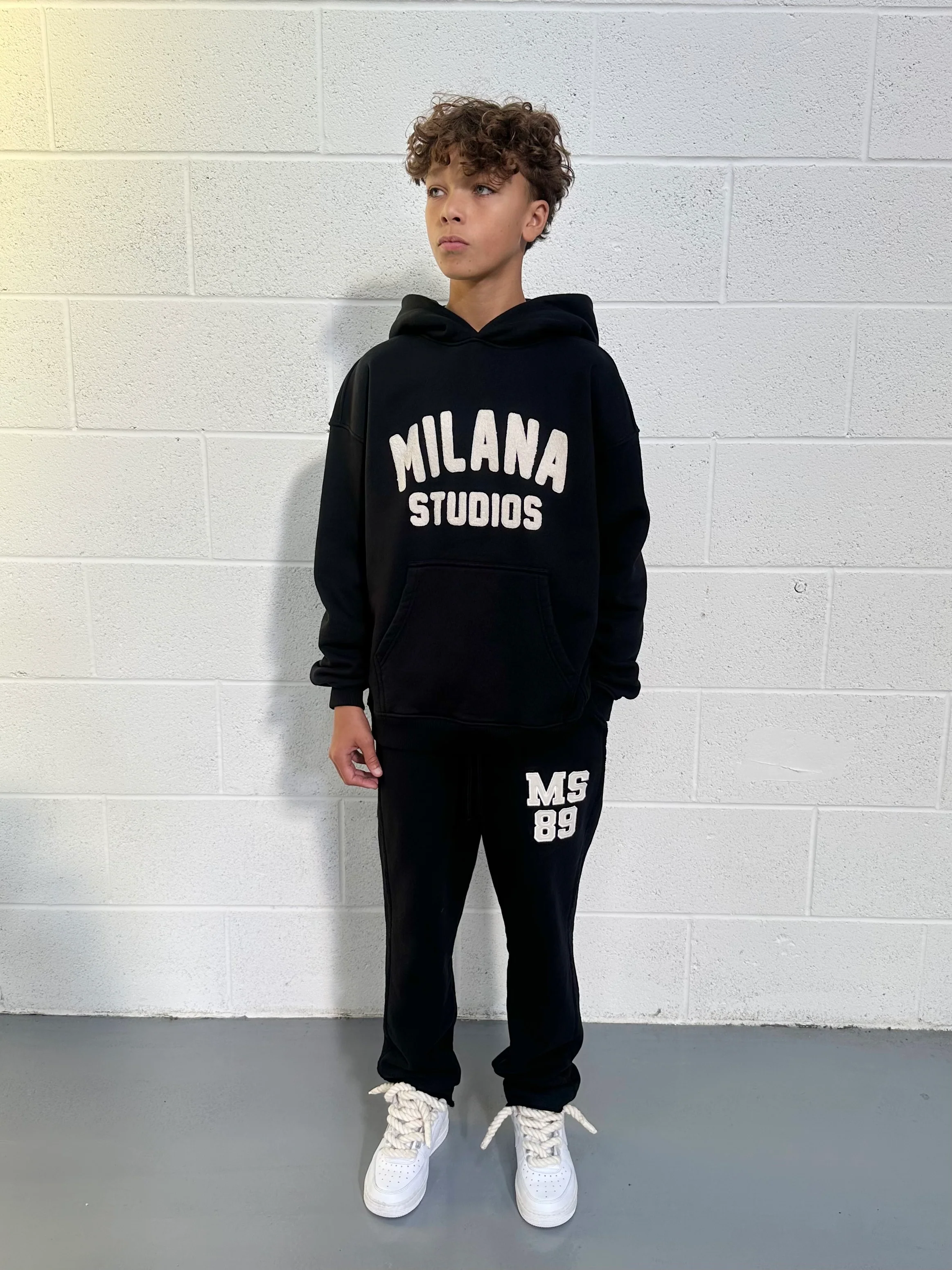 Black Teddy Kids Hoodie. - Image 2