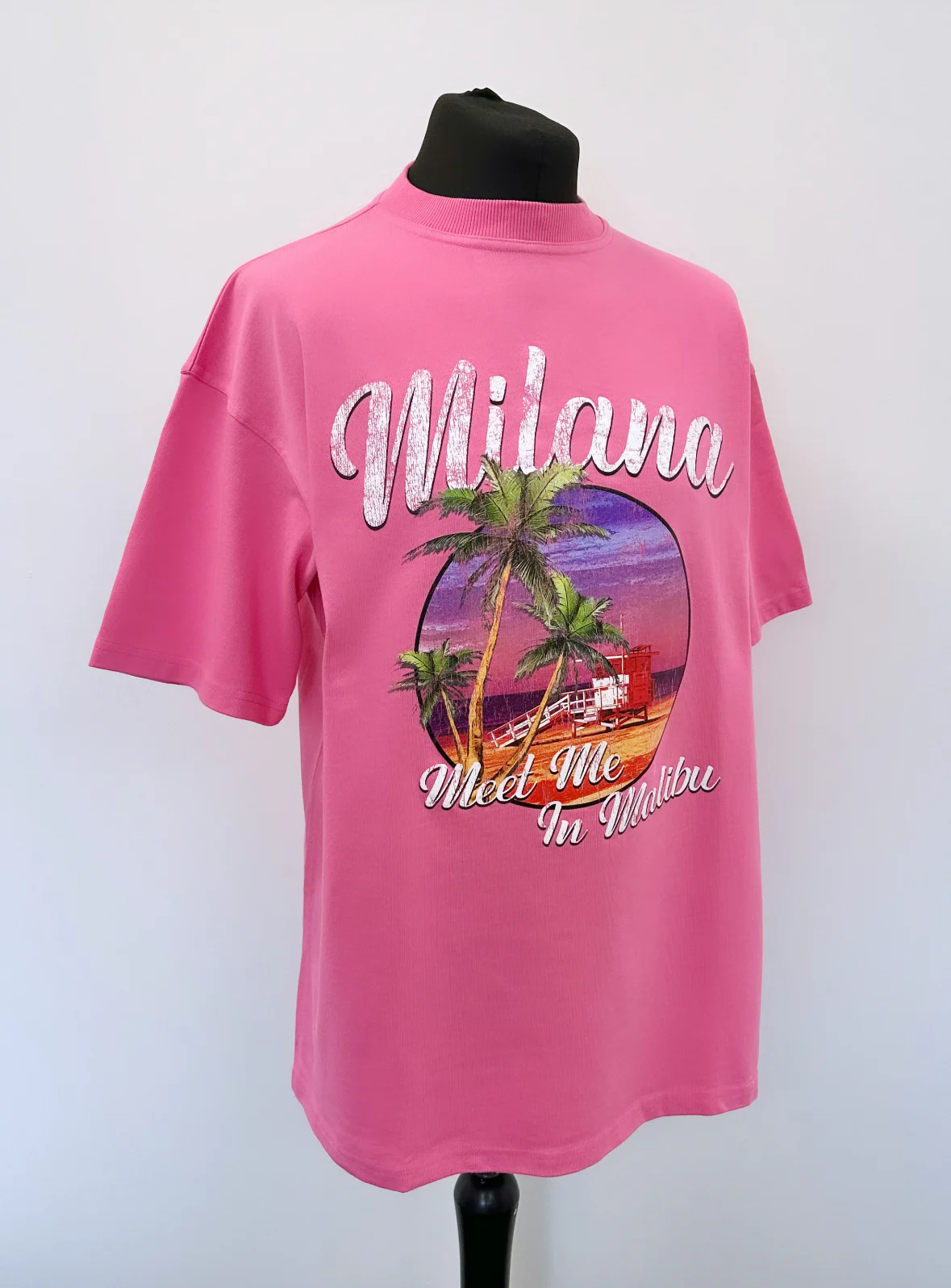 Bubble Gum Pink Malibu Heavyweight T-shirt. - Image 3