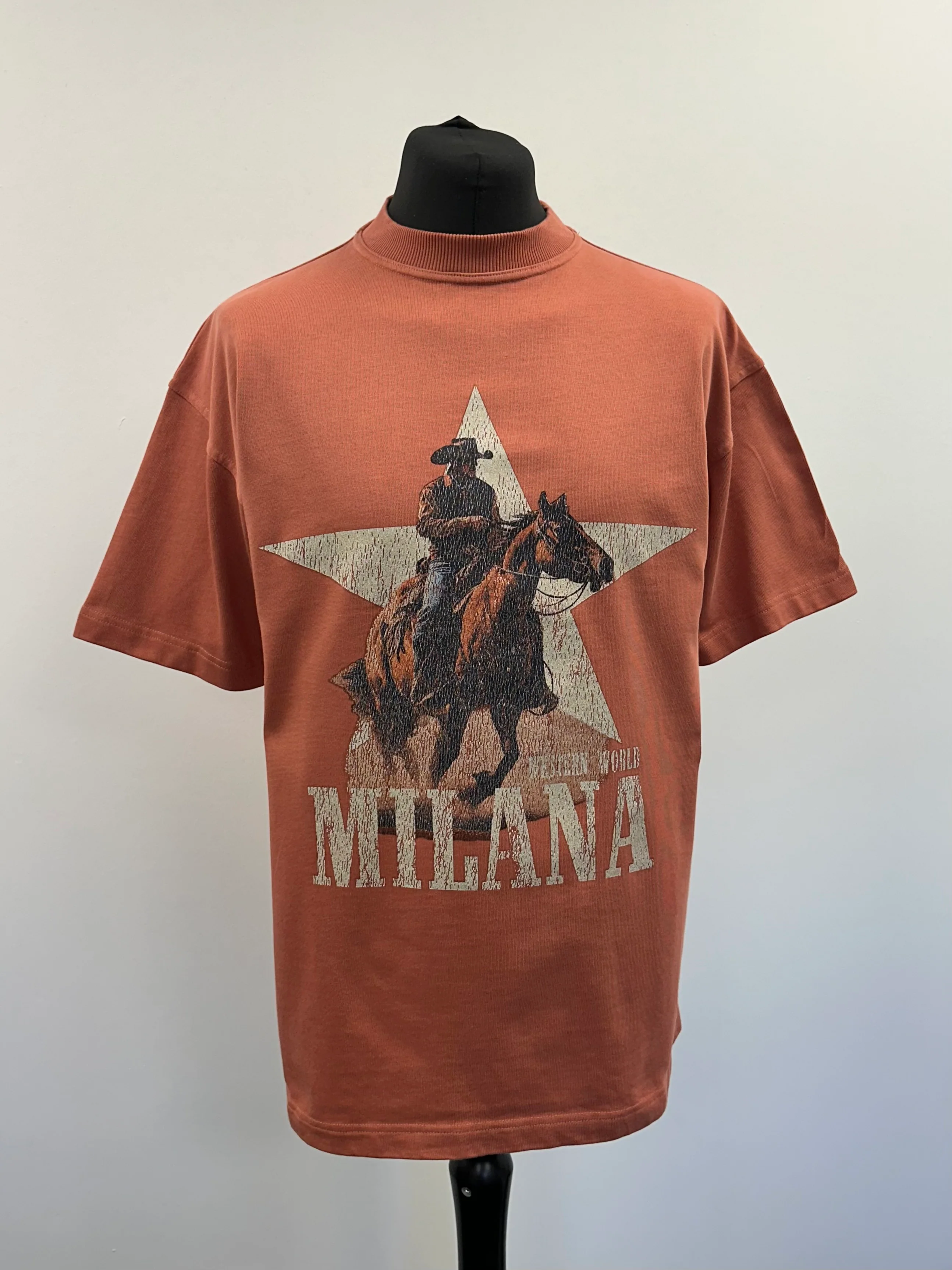 Rust Western World Heavyweight T-shirt.