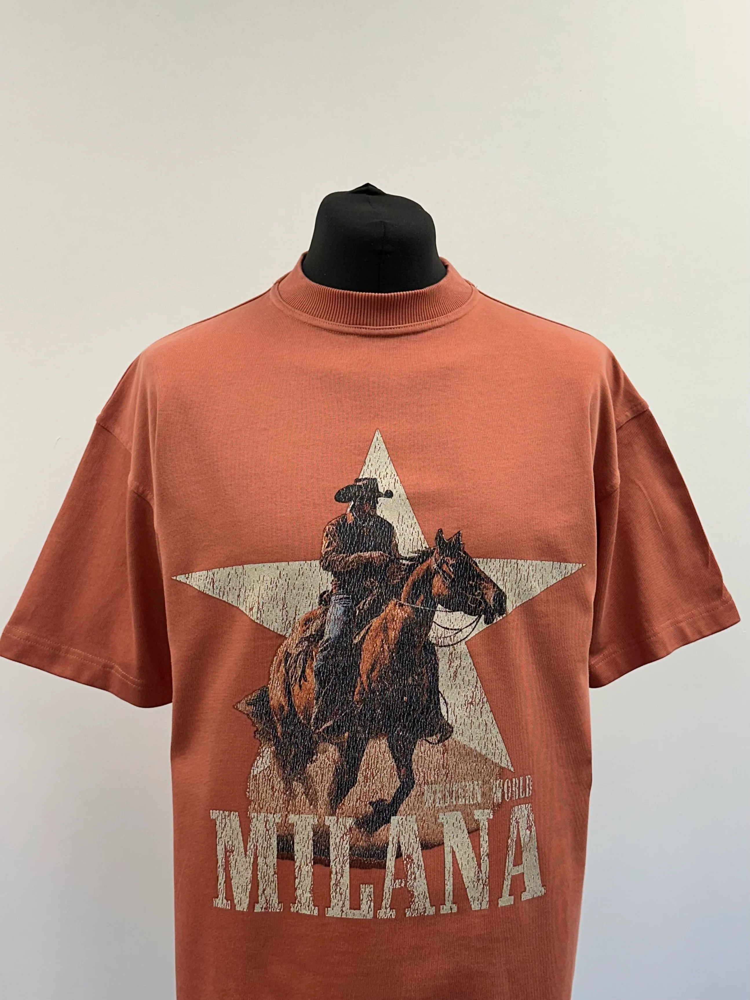 Rust Western World Heavyweight T-shirt. - Image 2