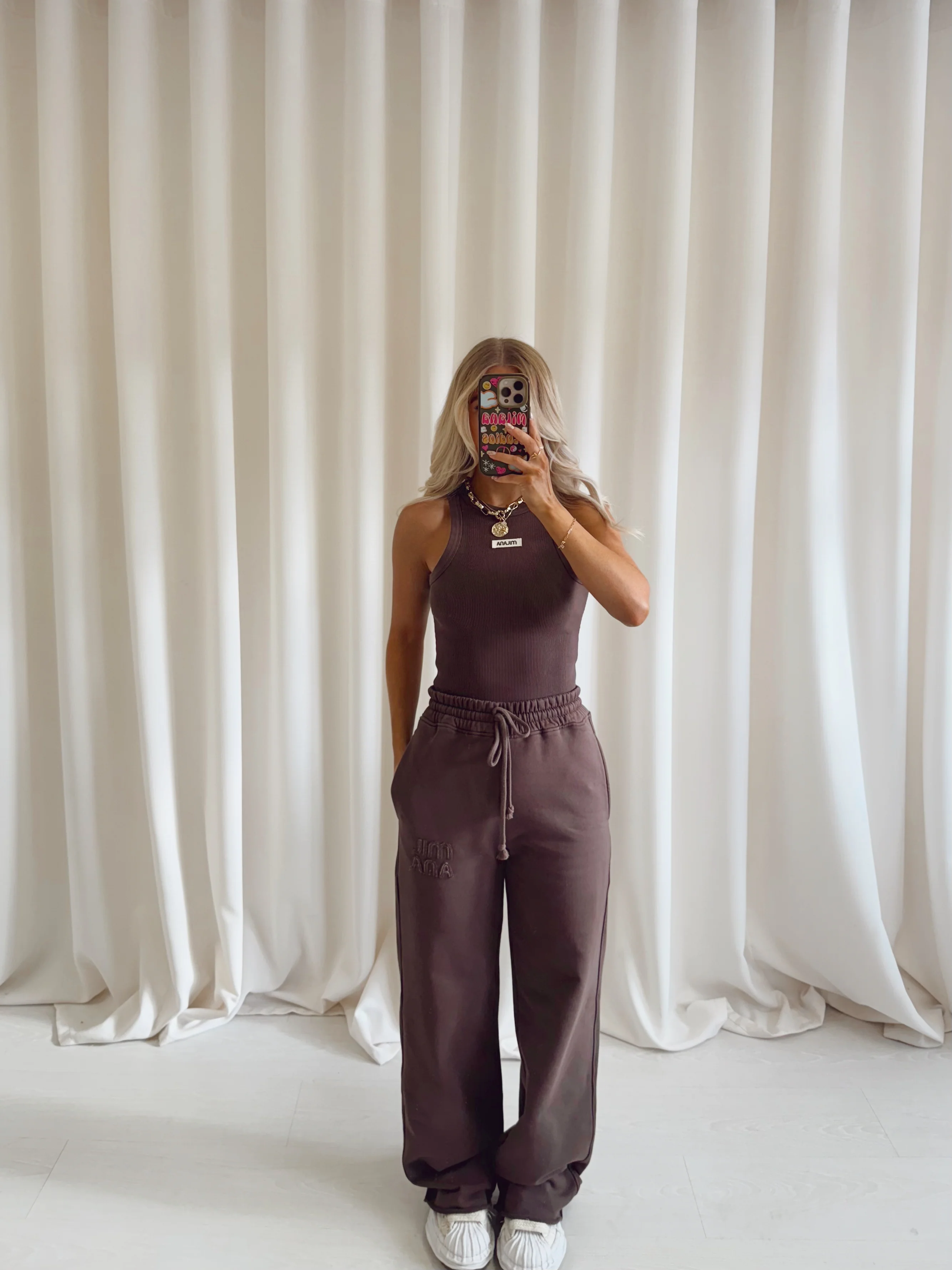 Chocolate Brown Core Ribbed Vest. - Image 4