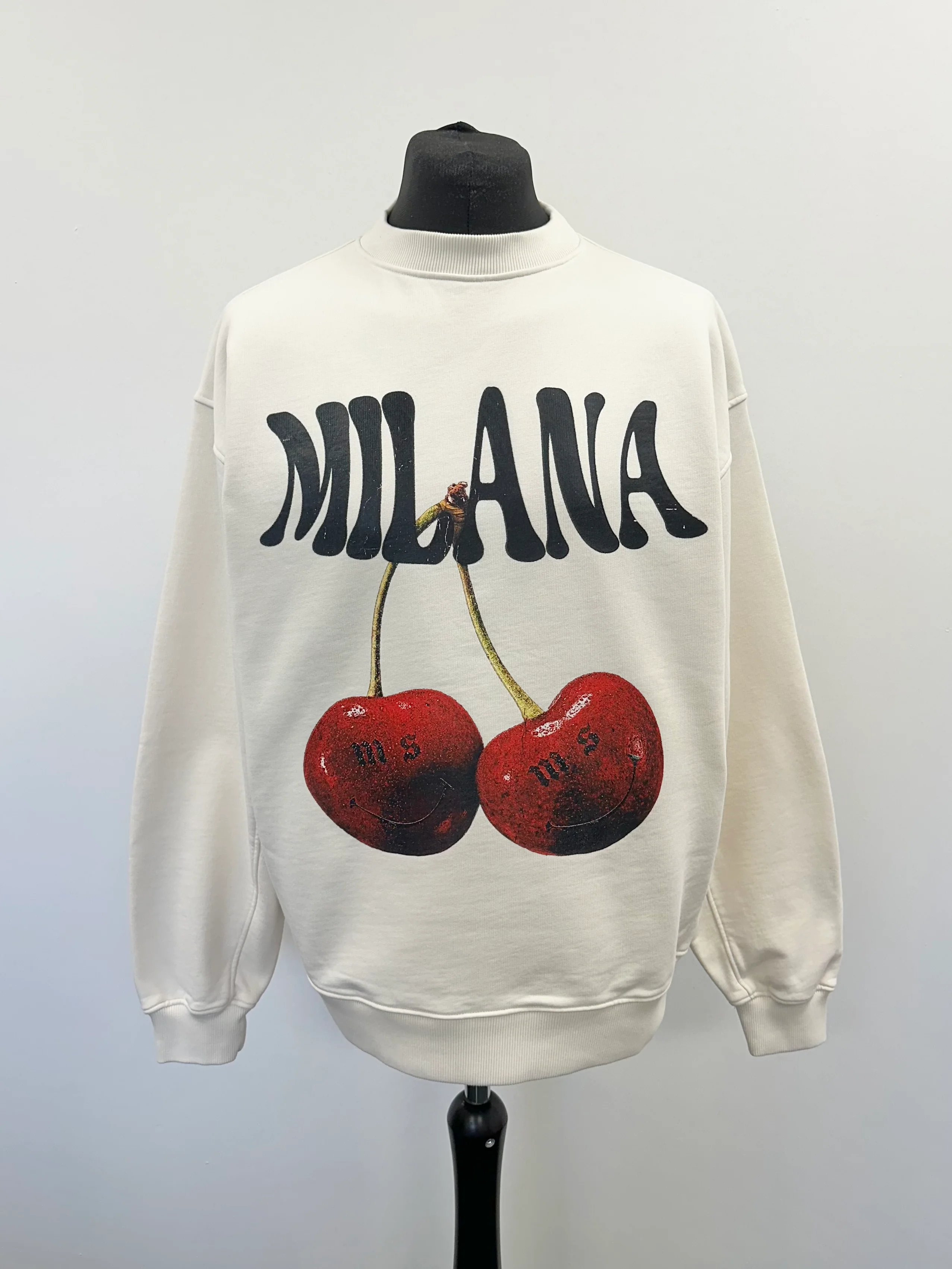 Cream Cherry Sweatshirt.