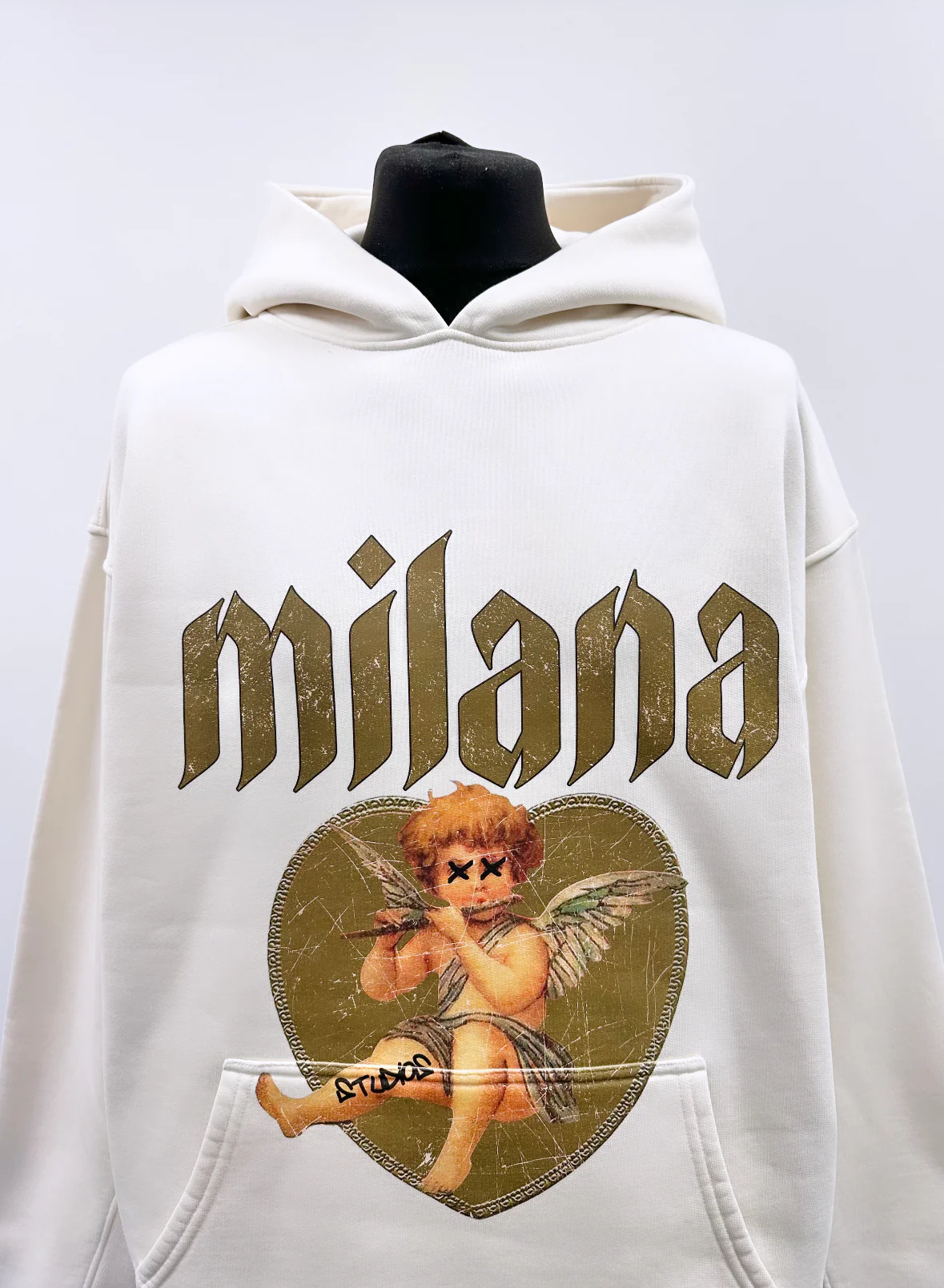 Cream Cherub Heavyweight Hoodie. - Image 2