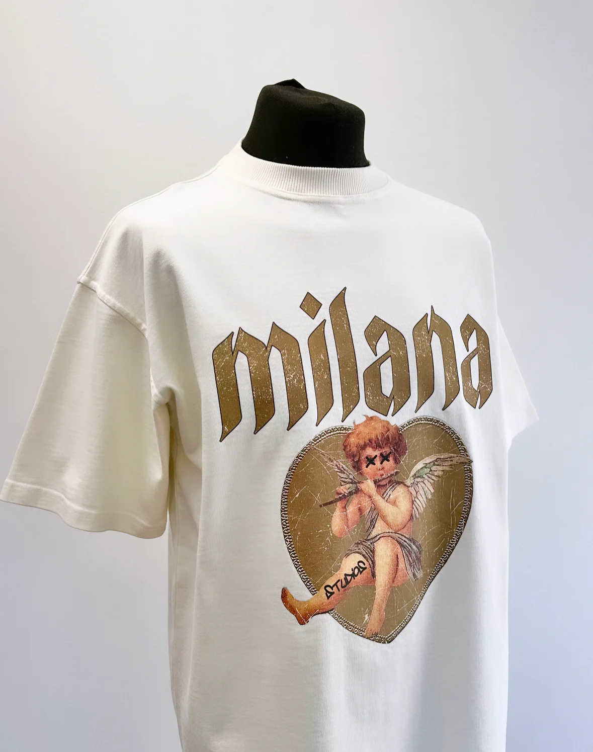 Cream Cherub Heavyweight T-shirt. - Image 4