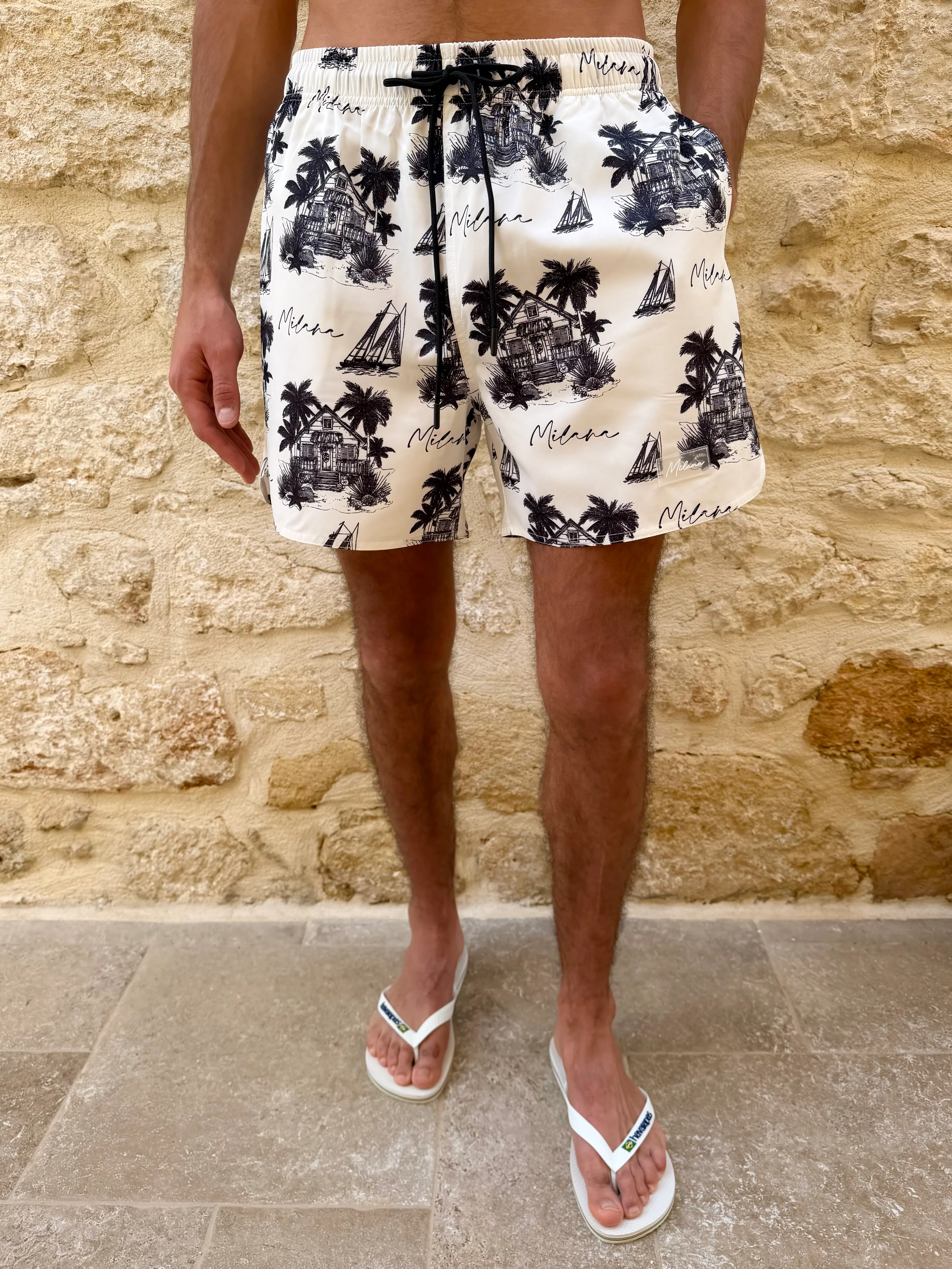 Off-White Milana Beach House Swim Shorts. - Image 3