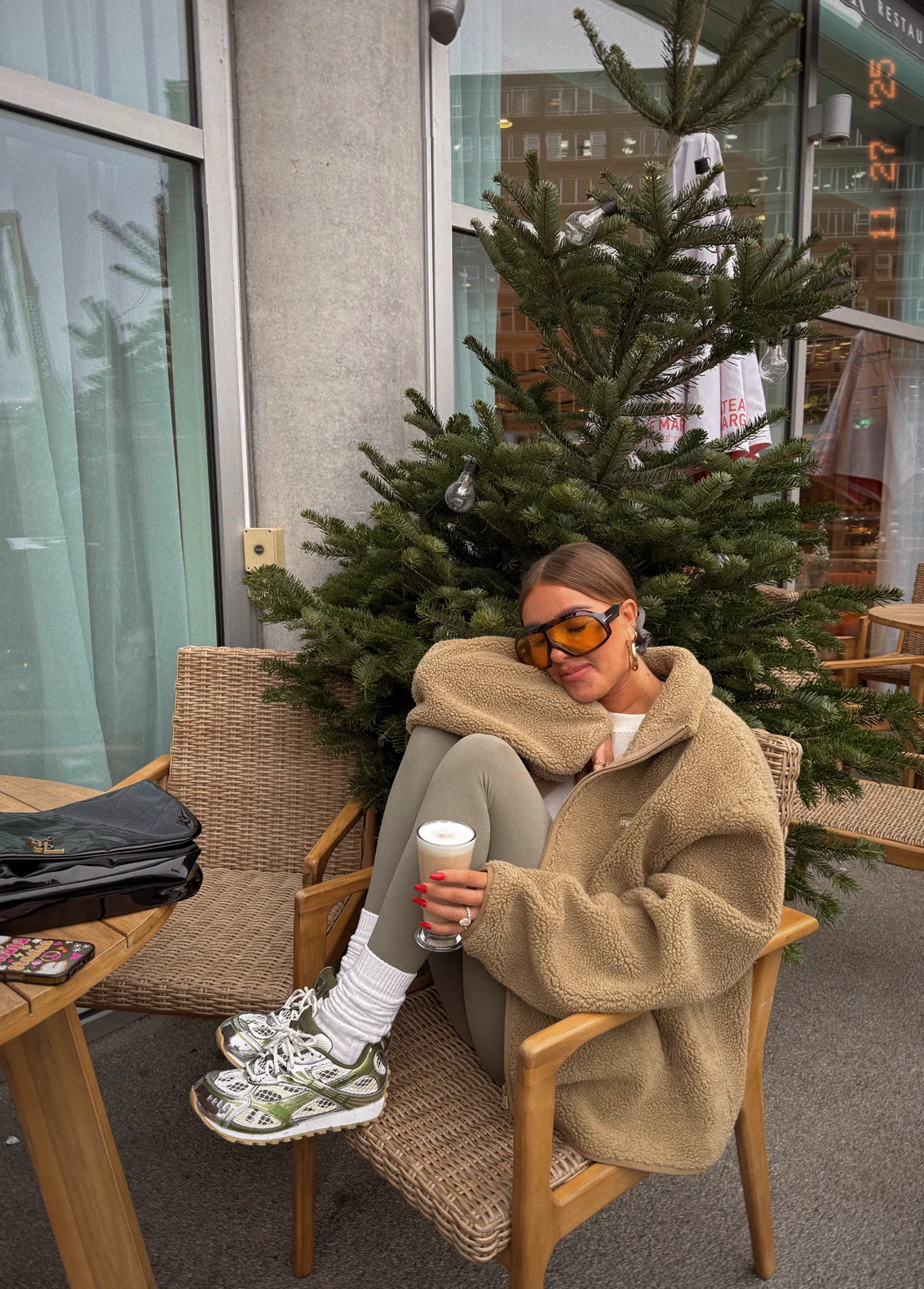 Khaki Brown Heavyweight Milana Zip Fleece. - Image 4