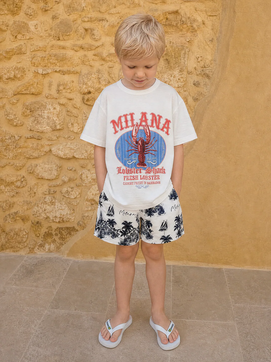 Off-White Kids Milana Beach House Swim Shorts. - Image 5