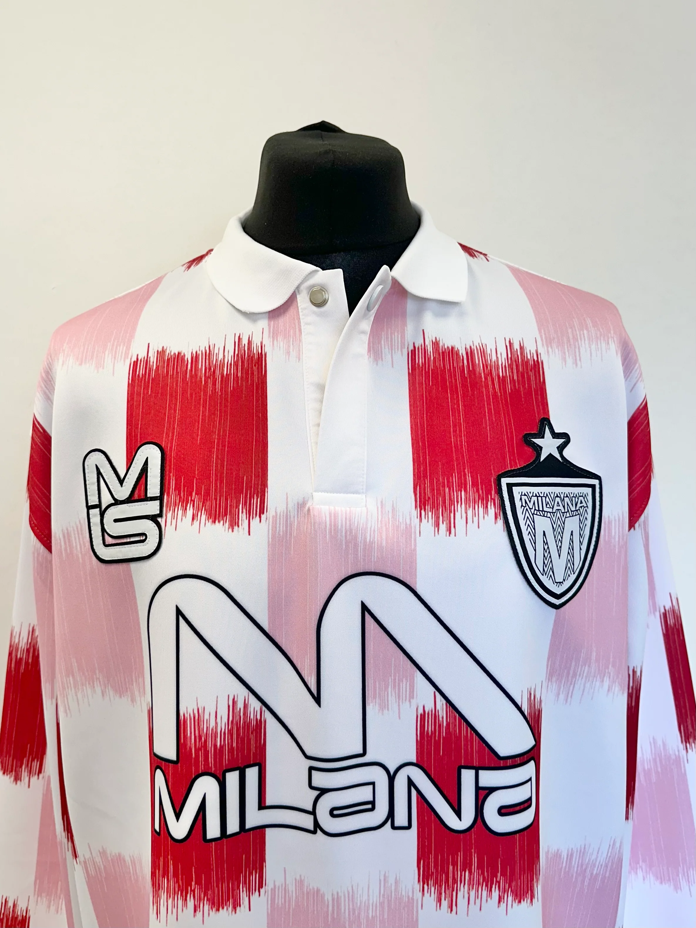 Pink Red Heavyweight Long Sleeve Sports Jersey. - Image 5