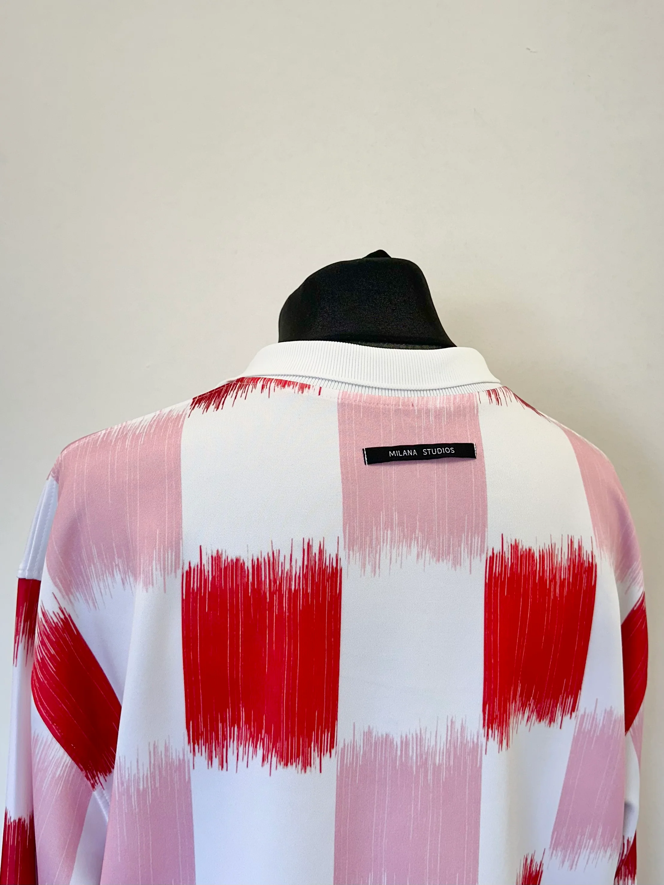 Pink Red Heavyweight Long Sleeve Sports Jersey. - Image 6
