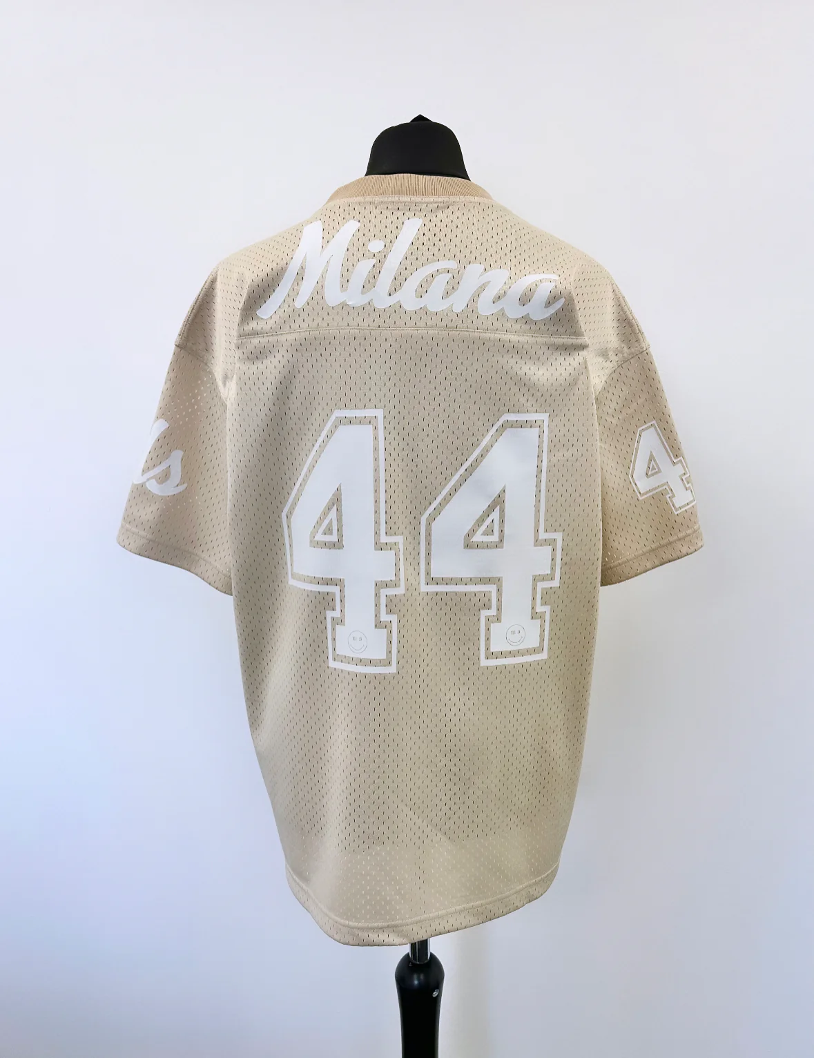Taupe Mesh Heavyweight Jersey. - Image 3