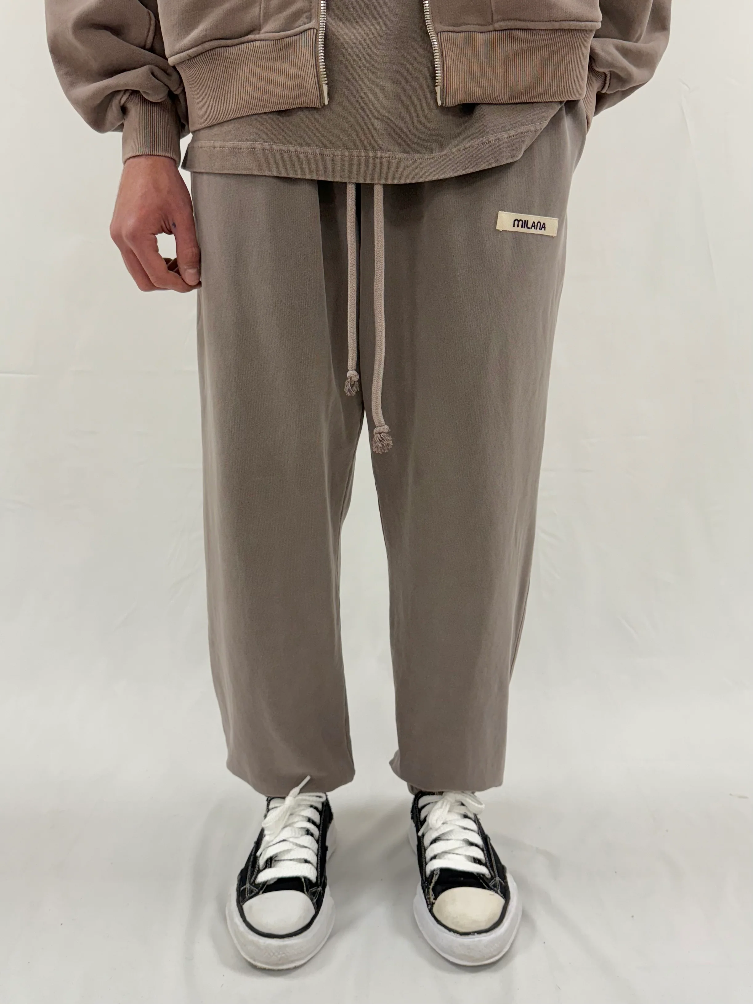 Washed Brown Core Cuff Sweatpants. - Image 2