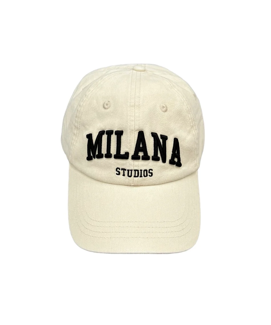 Washed Flat Cream Arch Cap.