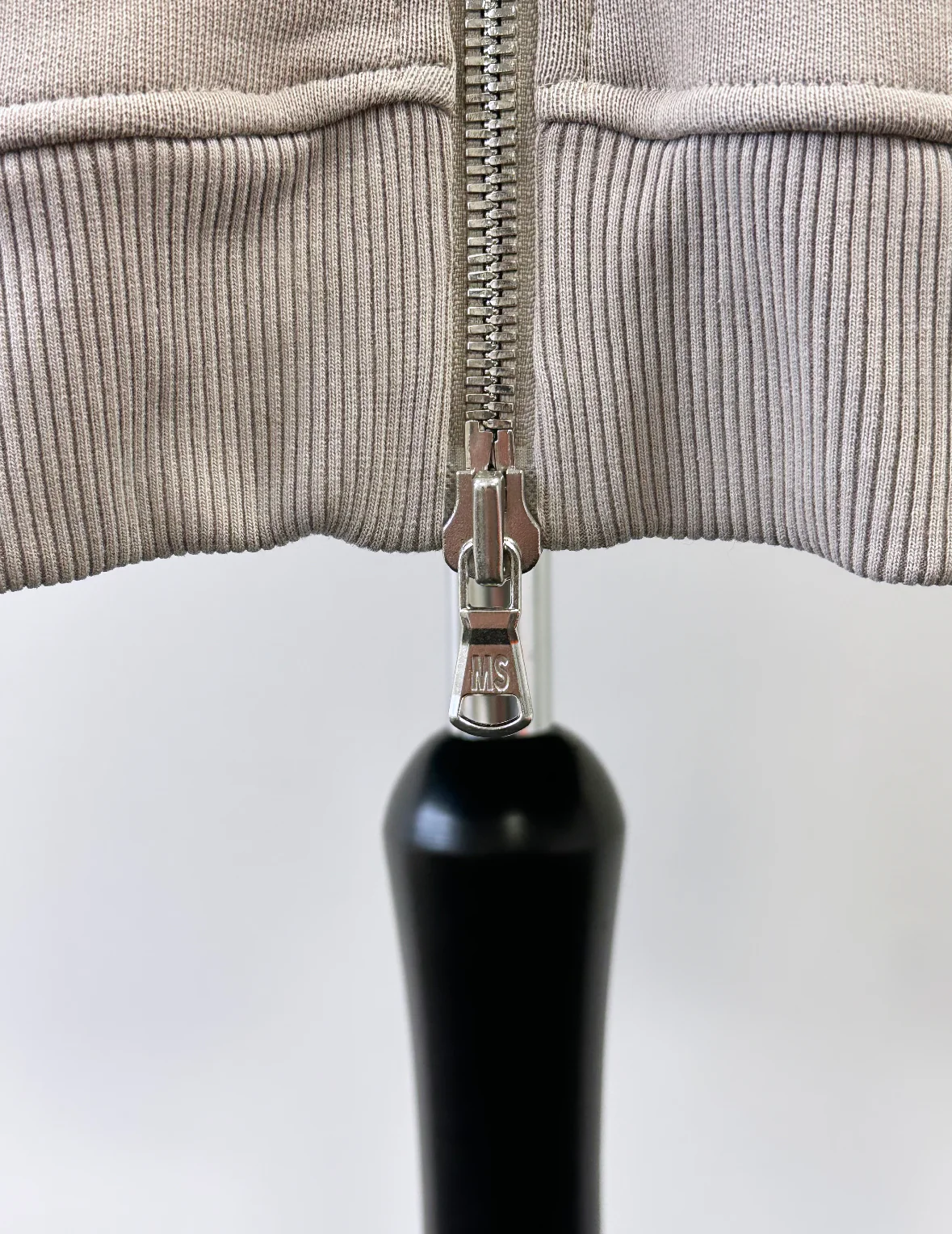 Washed Taupe Heavyweight Worldwide Zip Hoodie. - Image 3