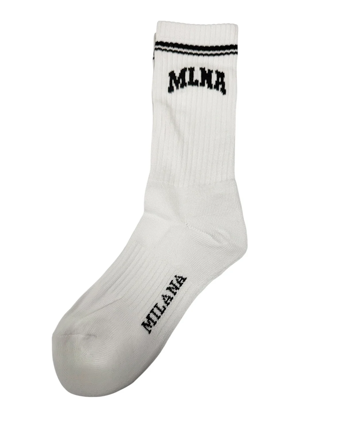 White & Black MLNA Socks. - Image 2