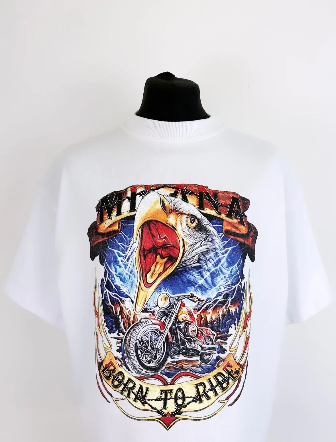 White Heavyweight Eagle T-shirt. - Image 2