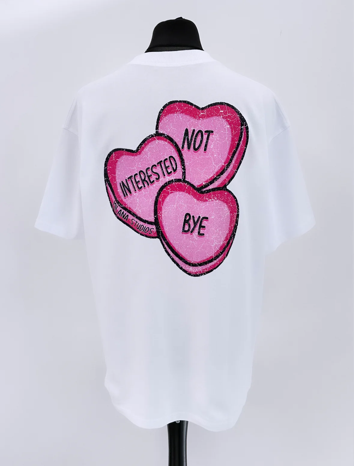 White Heavyweight Hearts T-shirt.
